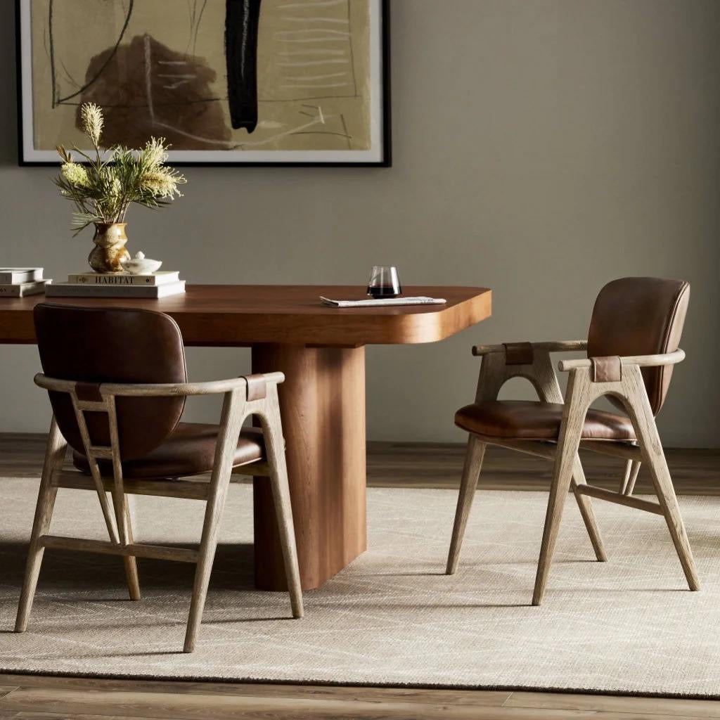 Yage Dining Chair in Leather