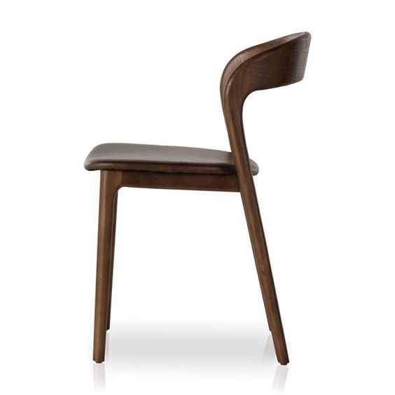 Compact Curve Solid Wood Dining Chair