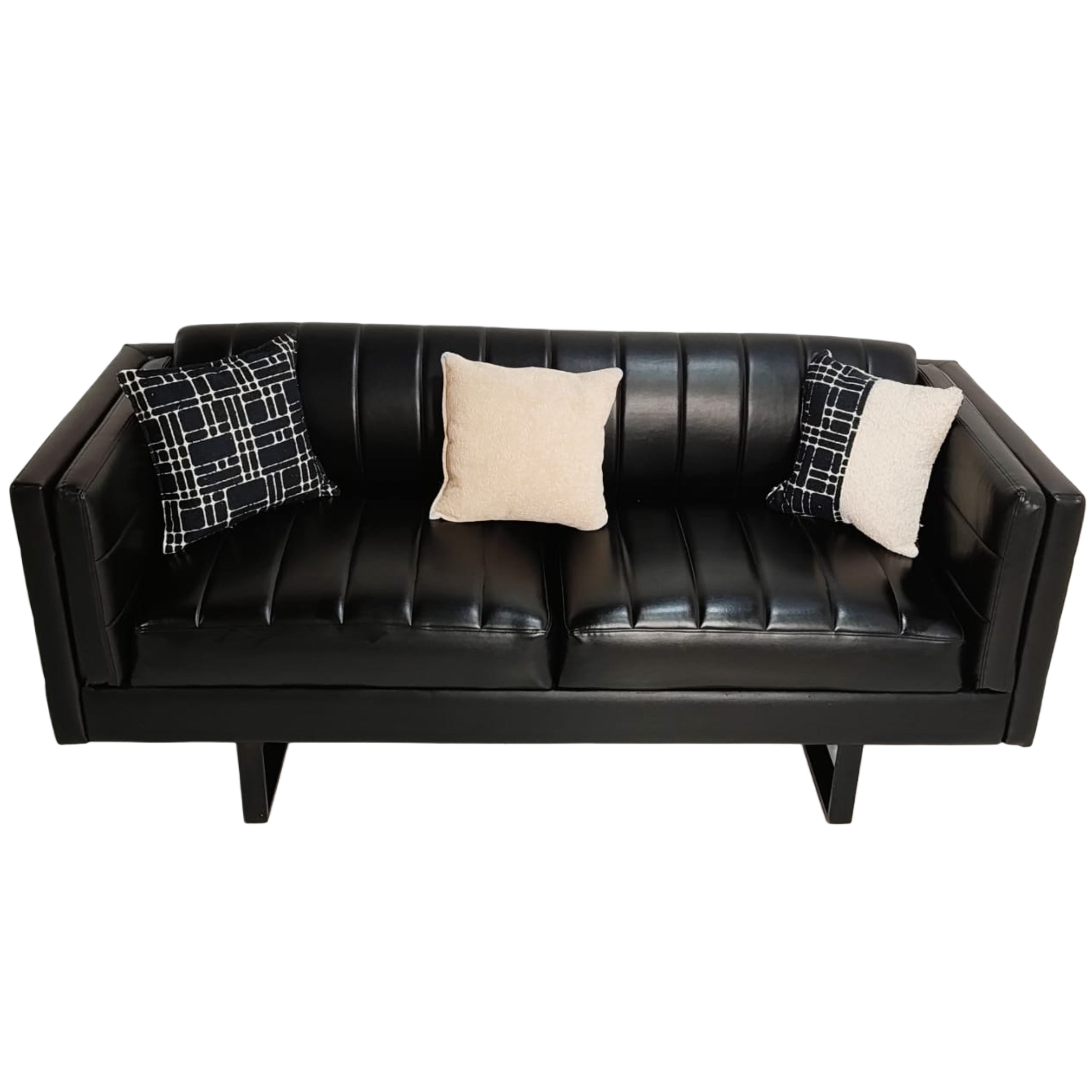 Black twirl comfort sofa