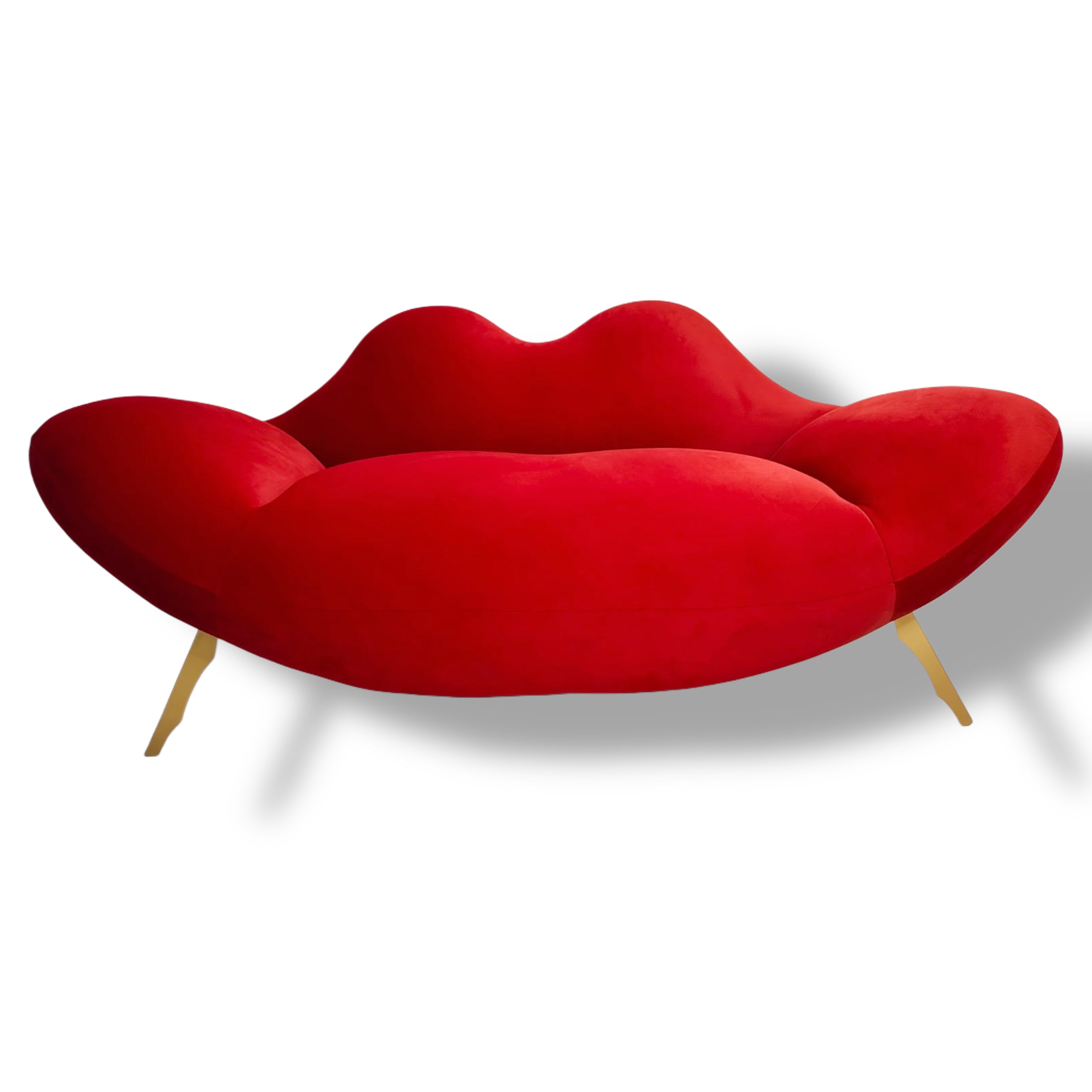 Senorita Lip Smacking Loveseat Sofa