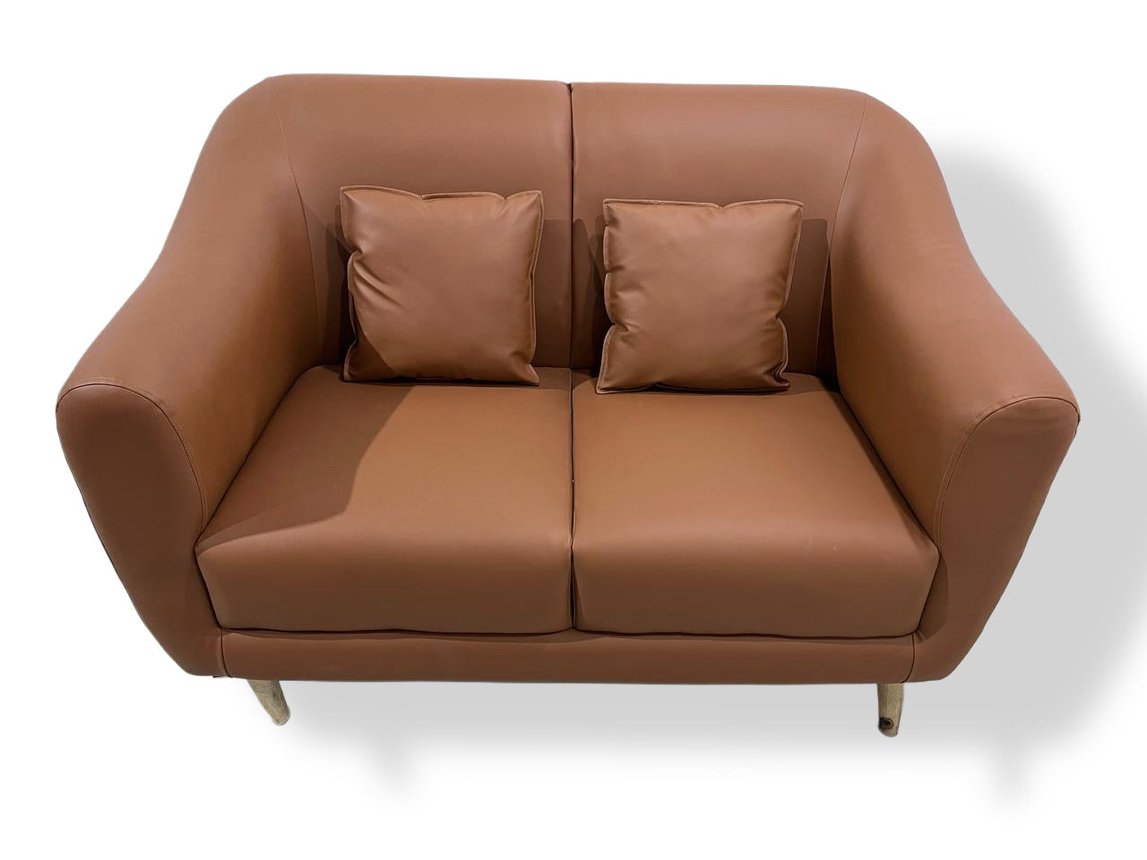Brick Solid Wood Leatherette Sofa Set