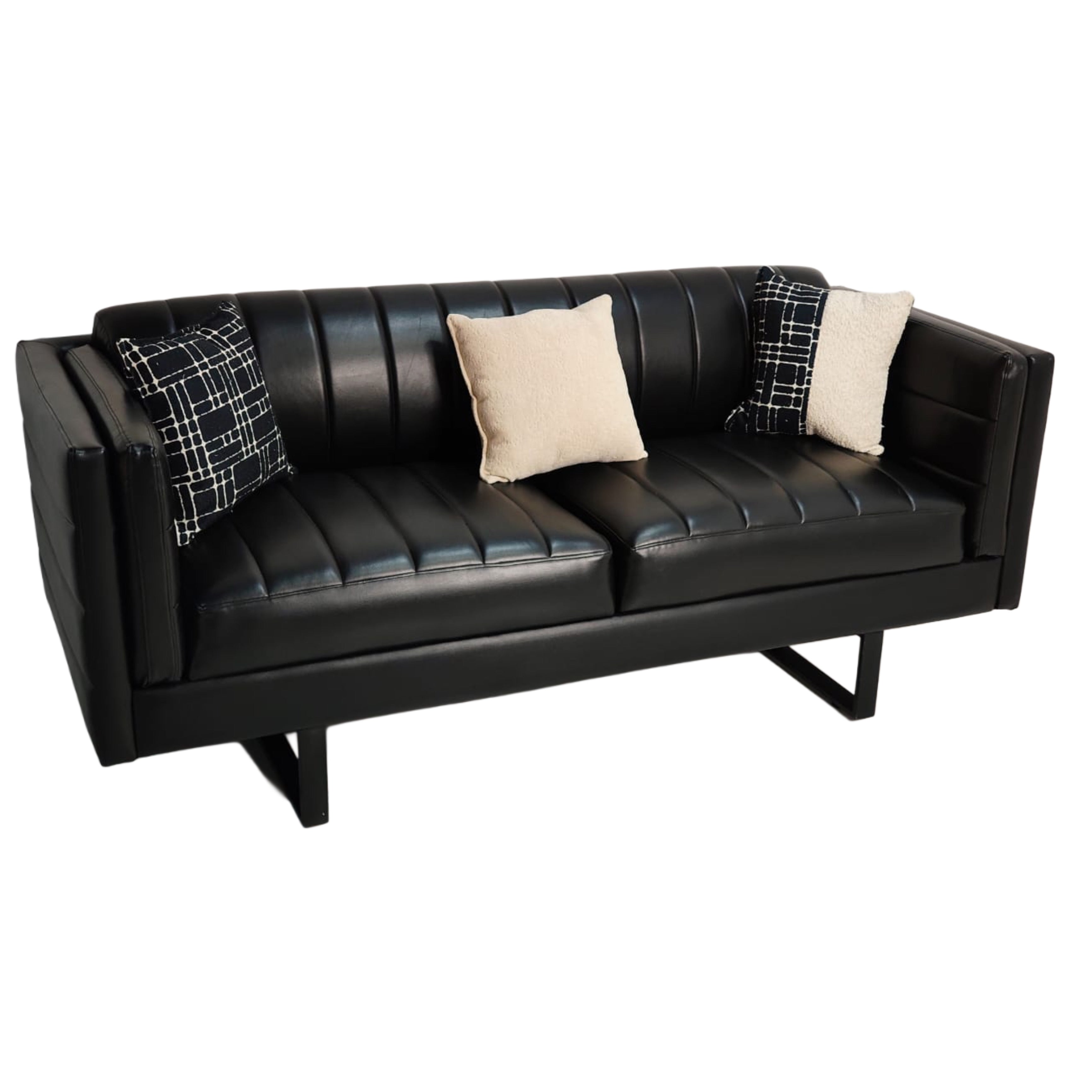 Black twirl comfort sofa