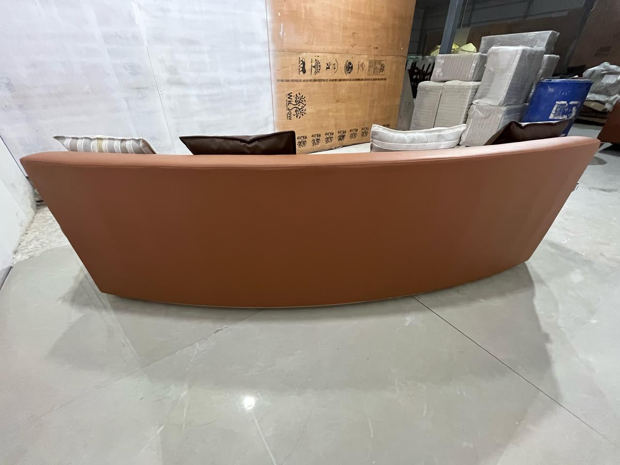 Poly U-Shaped Leatherette sofa