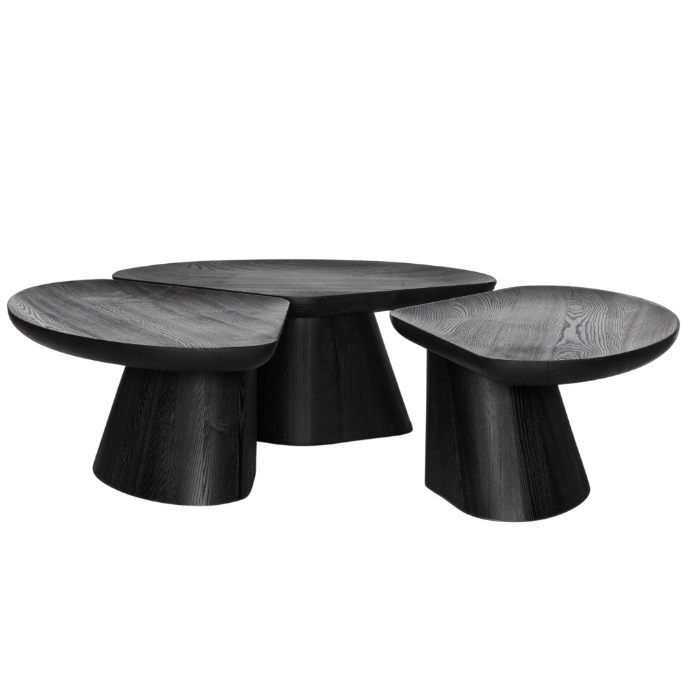 Driftwood Black Charcoal Finish Coffee Table