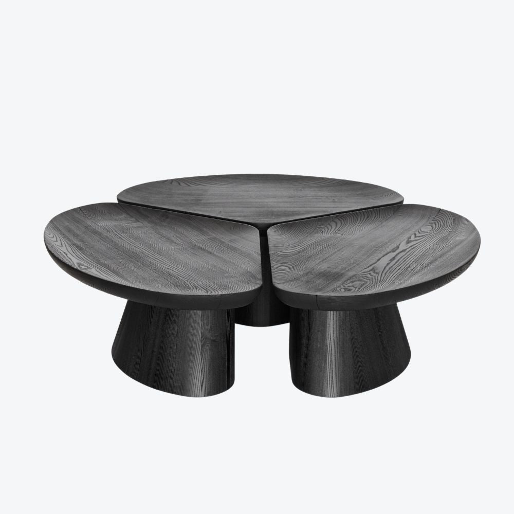 Driftwood Black Charcoal Finish Coffee Table