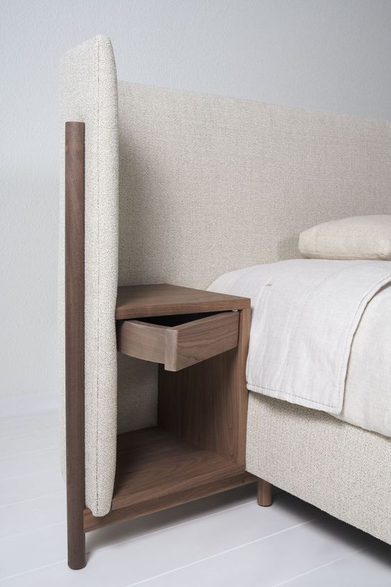 Hidden Compartment Wooden Bed