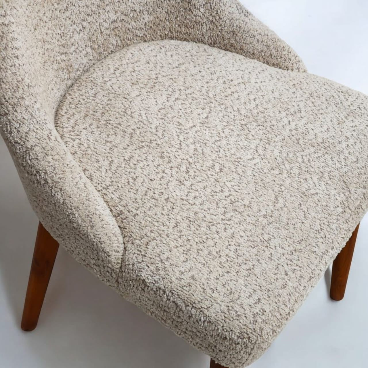 Delilah boucle solid wood chair