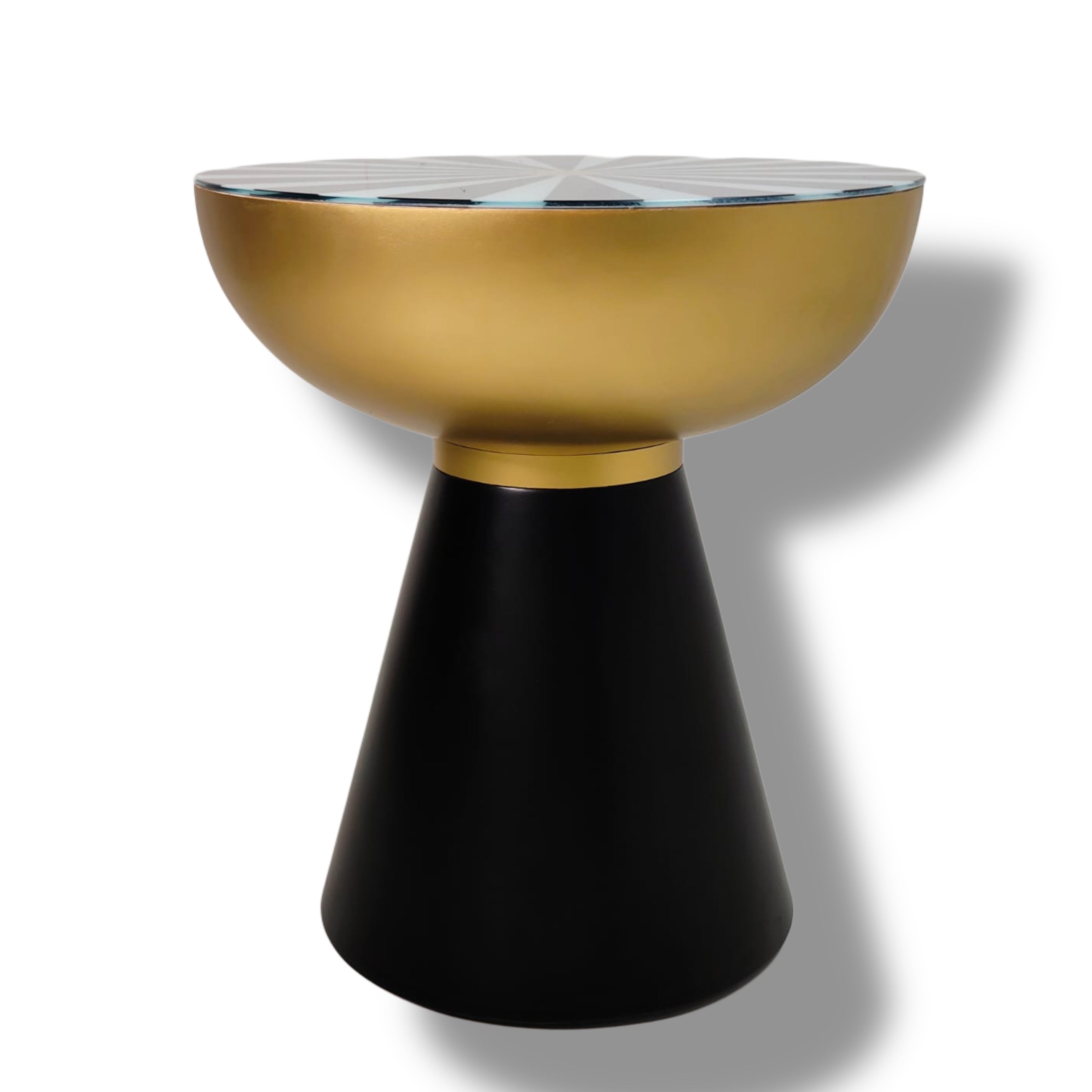 Geometric Monochromatic Side Table