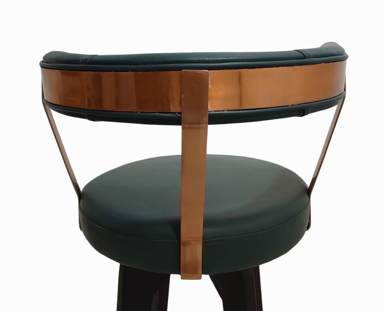 Zeta wooden bar stool with metal detailing