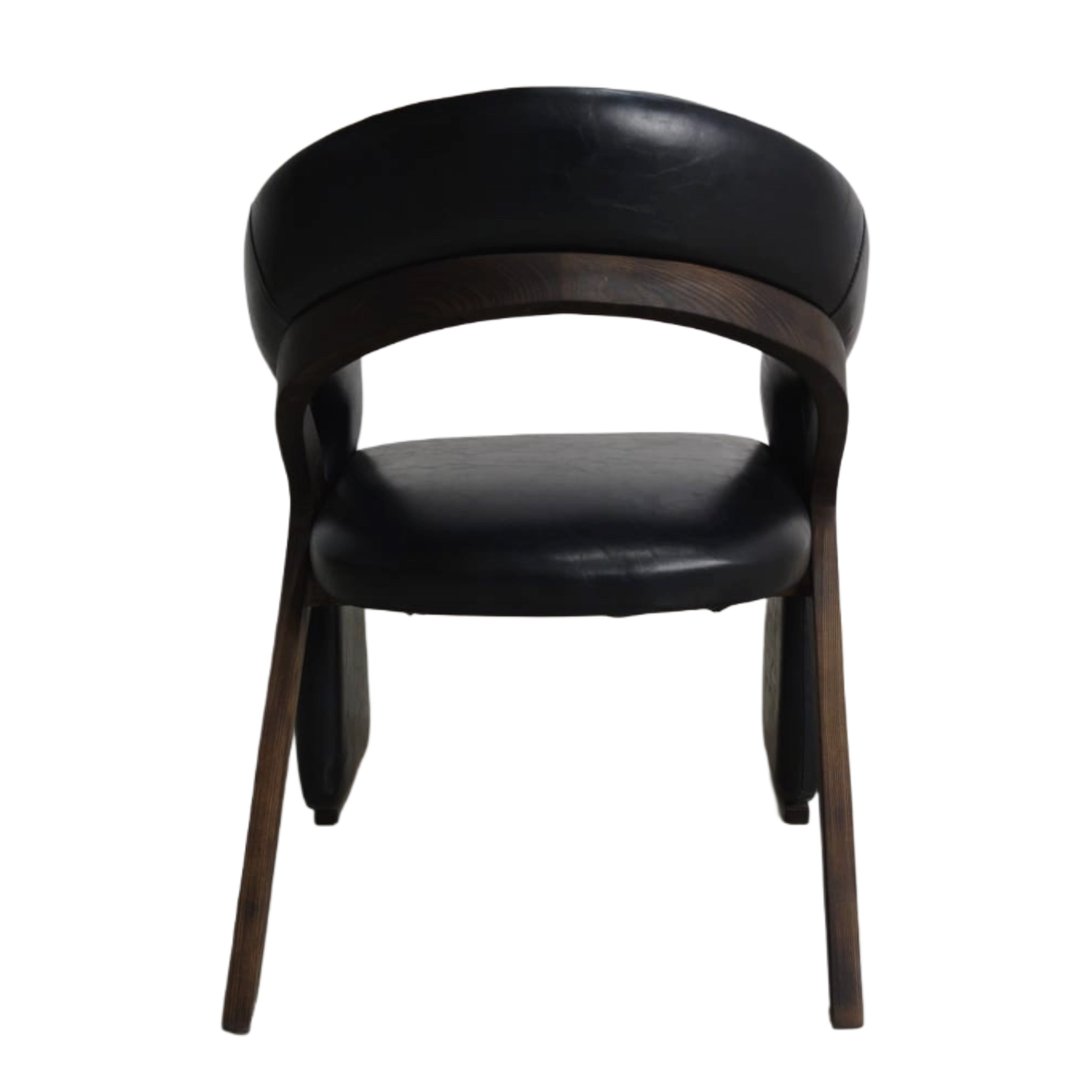 Black Luxe Leather Chair
