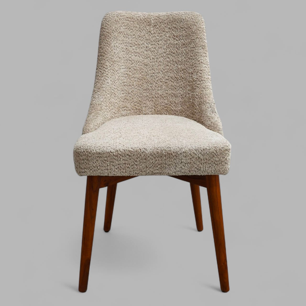 Delilah boucle solid wood chair