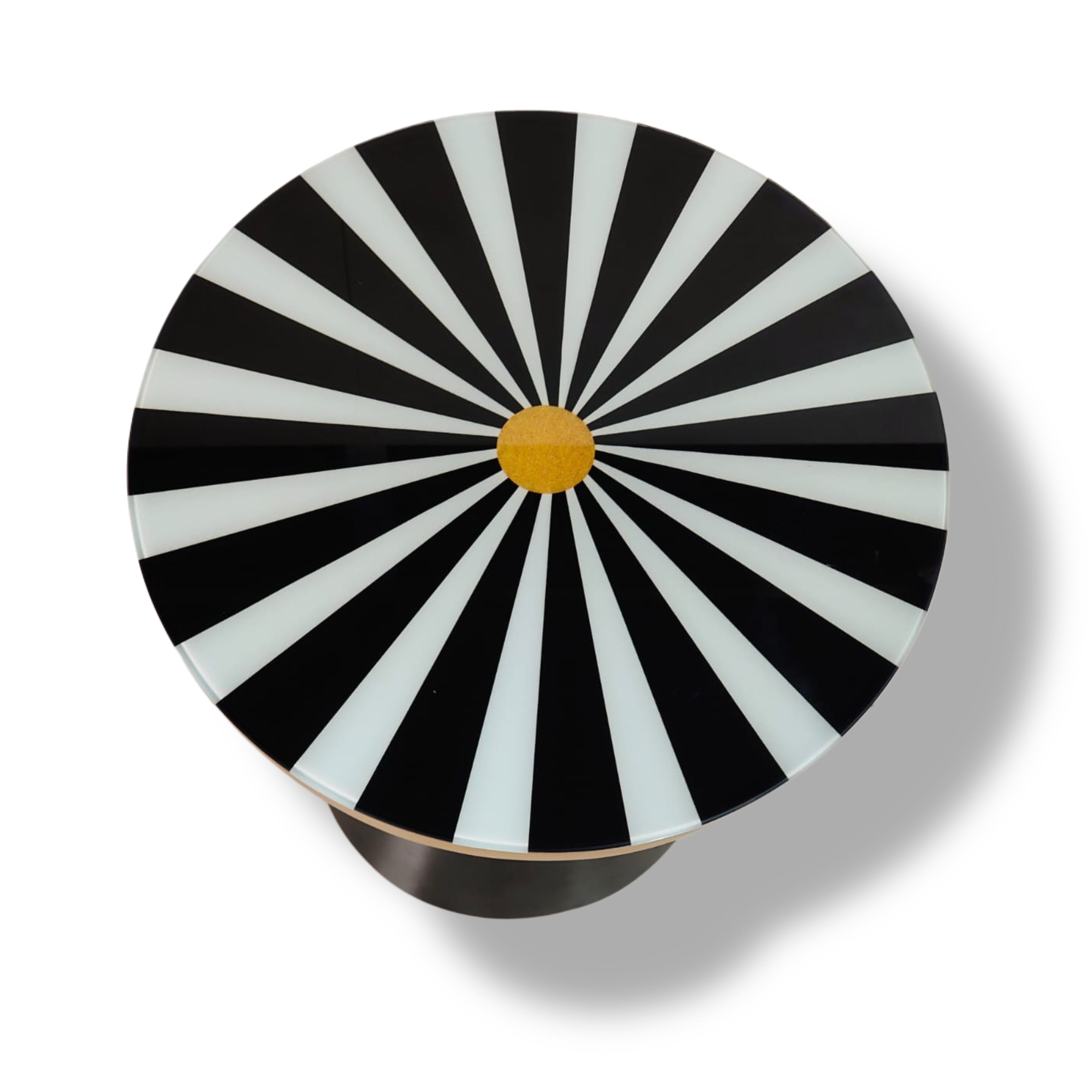 Geometric Monochromatic Side Table