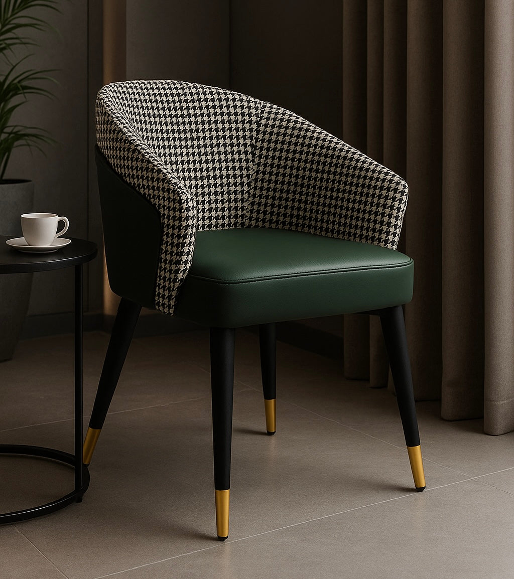 Checkered Solid Wood Chair