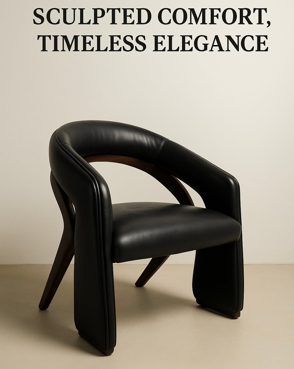 Black Luxe Leather Chair