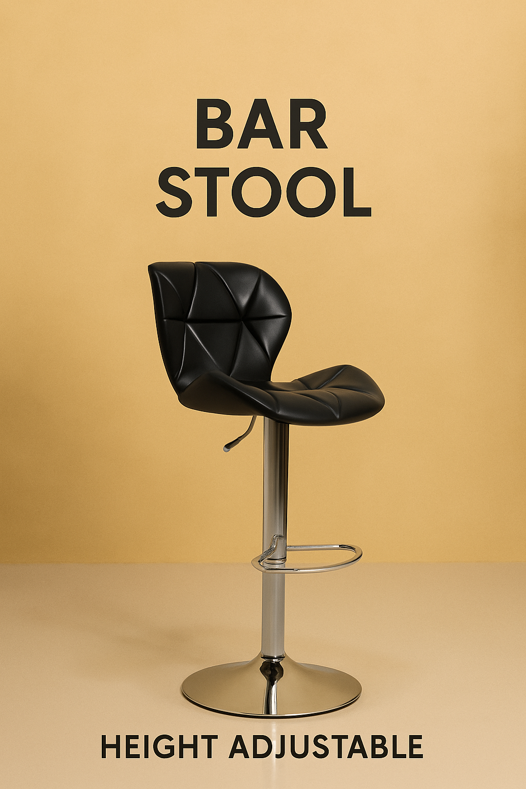 Classic black bar stool