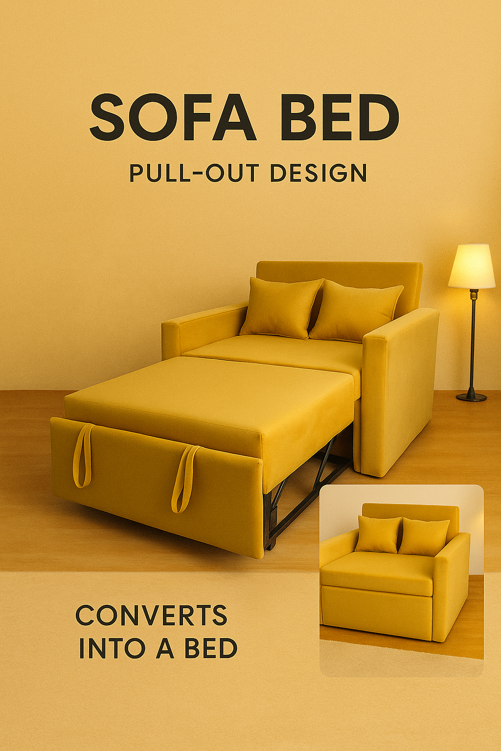 Dusk till Dawn pull out velvet sofa